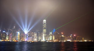 Panorama Hong Kongu - Zatoka Wiktorii